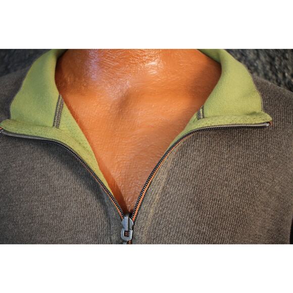 Tommy Bahama Men’s XXL 100% Cotton Quarter-Zip Pullover – Taupe Brown - Picture 5 of 12